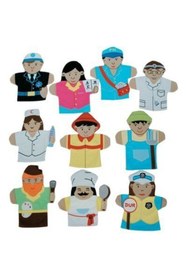 Resim cagdaskids El Kuklası Meslekler pelüş kukla 