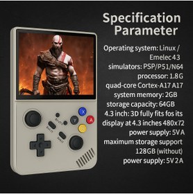 Resim Konsol Plus R43 Pro M18 Retro Taşınabili El Oyun Konsolu 20 000 Oyunlu Gri 