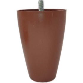 Resim Zeygen Armut Plastik Baza Mobilya Koltuk Kanepe Ayağı 6 Adet Ceviz 10 Cm 