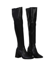 Resim Bueno Shoes Siyah Deri/streç Kadın Topuklu Çizme 42wc6304 