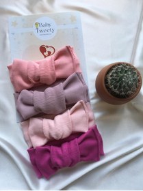 Resim Baby Tweety 4'lü Kombin El Yapımı Kız Bebek Bandana 