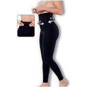 Resim Kecelemecele Punch Lazer Kesim 2 Beden Incelten Hayalet Korseli Yüksek Bel Taytsiyahl-Xl Siyah 