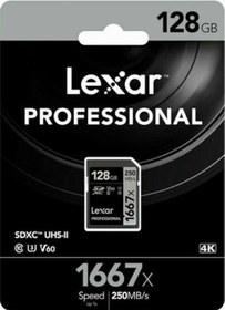 Resim Lexar Professional 1667X LSD128CBNA1667 128 GB SDXC UHS-II Hafıza Kartı 