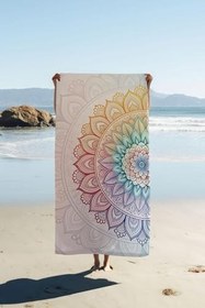 Resim Dijital Baskı Plaj Deniz Havlusu Modern Desenli Peştamal (80X160 cm) HVL0060 