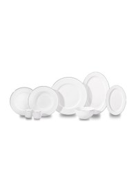 Resim Korkmaz Roma Collection 53 Parça Platin Yemek Takımı A9882 Beyaz 