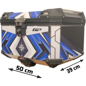 Resim Gp Kompozit DSN08 Universal 45 Lt Desenli Alüminyum Motosiklet çantası 