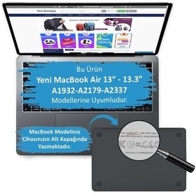 Resim Apple Uyumlu MacBook Air Kılıf Hardcase Touch Id A1932 A2179 A2337 Dog01Nl R-16 