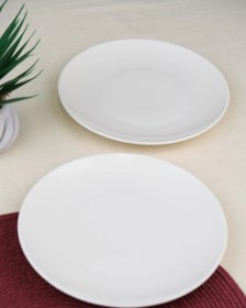 Resim Tabak Evi Porselen Chic Servis Tabağı 24,50cm 2 Li Krem 