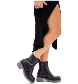 Resim Tamer Tanca Kadın Hakiki Deri Siyah Postal Bot 33 38504 Bn Bot Sk 22/23 Sıyah Siyah 