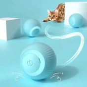 Resim Etkileşimli Kedi Oyuncak, USB Şarj Edilebilir Sih Top, Otomatik Yuvarlanma, Karikatür Çizgi Deseni, Silikon Malzeme, Küçük Irklar İçin Güvenli, ≤36V Çalışma Voltajı, Lityum Polimer Pil 