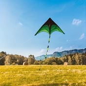 Resim Kuyruklu Canlı Çok Renkli Üçgen Uçurtma - Plaj, Park ve Bahçe Eğlencesi İçin Mükemmel - 14 Yaş ve Üzeri için Uygun - Dayanıklı Polyester Kumaştan Yapılmış Monte Edilmemiş 