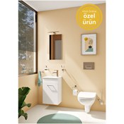 Resim VitrA Ardea 67087 Banyo Dolabı Seti Kapaklı 40 Cm Parlak Beyaz 