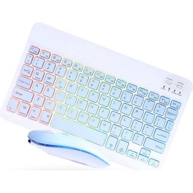 Resim Büro Ev Ofis Bilgisayarı İçin Yeşil Rgb Işıklı Klavye Mouse Seti Diğer 
