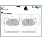 Resim Peugeot 106 Arka Fren Balatasi 1996-2002 Delphı Lp699 