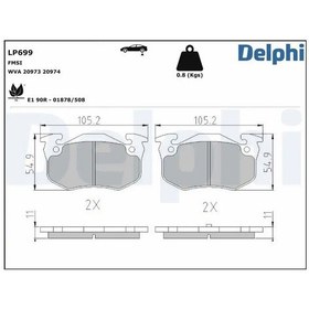 Resim Renault Clio 2 Arka Fren Balatasi 1998-2006 Delphı Lp699 