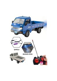Resim Sarjlı Drift Atan Duman Atan Kamyonet Pickup Uzaktan Kumandalı Oyuncak 1:16 mavi 
