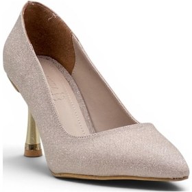 Resim Shoes 1905 Simli Kadın Stiletto Altın 