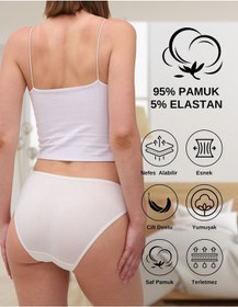 Resim Alya Underwear Kadın Pamuklu Hipster - Slip Külot 5 Farklı Renk 1 Pakette Multicolor -p12 