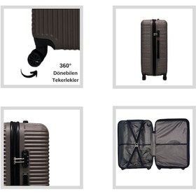 Resim Anhelo Bowtie Abs Büyük Boy Valiz Vizon 