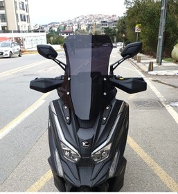 Resim Motocam Kymco Dtx 250 Ön Cam 2021-2026 Model 55cm Siyah Renkli 4mm Orta Boylu 