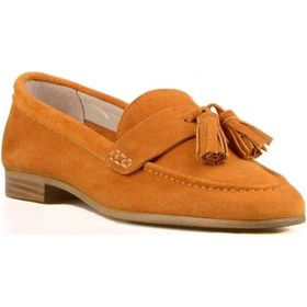 Resim Hardal Süet Püskül Detaylı Kadın Loafer 