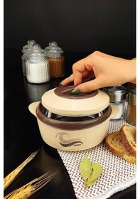 Resim Digithome Ckr3148 Paslanmaz Çelik Hazneli Yemek Termosu 500 ML Kahverengi 