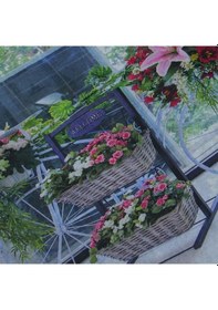 Resim Bisikler Ve Çiçekler Baskılı Kaliteli Kauçuk Kapı Önü Paspası 