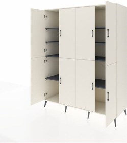 Resim Kronos Gardrop 8 Raflı 8 Kapaklı 176x59x221 Aytaşı-aytaşı/antrasit Aytaşı/antrasit 