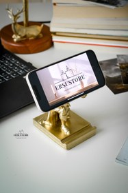 Resim jeane home decor Şövale Kalem Ve Telefon Tutucu Tasarım Gold Altın Renk Hediyelik Dekoratif 