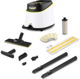 Resim Karcher Yüksek Basınçlı Buharlı Temizlik Makinesi 3.5 Bar Kimyasalsız Hijyen Fayans Derz Parke Zemin Yüzey Temizleyici Buharlı Paspas Mop Sc 3 Deluxe 