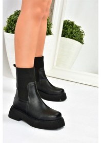 Resim Fox Shoes Siyah Kalın Tabanlı Günlük Kadın Bot L610130209 