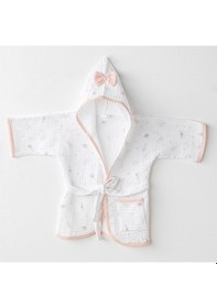 Resim Bebek Bornoz Bathrobe Love Famıly Muslın 24 - 36 Ay 