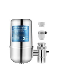 Resim Kangvka Gümüş Evsel Musluk Su Filtresi, 8 Katlı Filtre, Klor Ve Ağır Metalleri Kaldırır, Saf Su İçin, Kolay Kurulum, Çift Çıkış Modu 