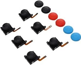 Resim Oumij1 6 adet Yedek Joystick, 3D Sol/Sağ Analog Kontrol Çubuğu Joysticks Rocker Değiştirme Thumbstick N-Switch Joycon için 