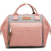 Resim Çok Fonksiyonlu Bebek Bezi Çantası Açık Seyahat Tote Mt3340-2 Pembe 