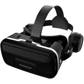 Resim VR SHINECON Sanal Gerçeklik Gözlüğü Kulaklıklı 3D Vr Filmler Video Oyunları Tüm Telefonlara Uyumlu 