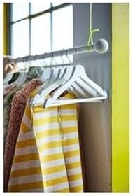 Resim Bumerang Elbise Giysi Askısı - Beyaz Askı 8 Li Paket 