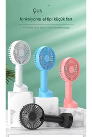 Resim Everest Grup ı Fan Mini Taşınabilir El Ve Masa Üstü 3 Kademeli Vantilatör 