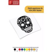 Resim Desenli Kurukafa - Araç, Oto, Laptop, Duvar Uyumlu Sticker 30 39 Cm 