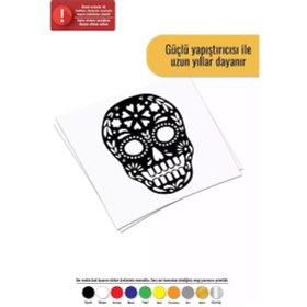 Resim Desenli Kurukafa - Araç, Oto, Laptop, Duvar Uyumlu Sticker 30 39 Cm 