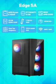 Resim Game Garaj Edge 5A AMD Ryzen 5 7500F 32GB RAM 1TB SSD RTX5060Ti 16GB FreeDOS Tavsiye Sistem 