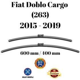 Resim Fiat Doblo Cargo 263 2015 2016 2017 2018 2019 Uyumlu Ön Cam Silecek Süpürgesi Takımı 600/400mm Silbak Sb2416c 