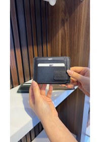 Resim Mft Leather Hakiki Deri Mıknatıslı Kartlık Mona 1103 Siyah 