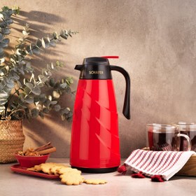 Resim Schafer Kitchenhouse Mimoza 1,5 L Cam Termos-Kırmızı 