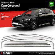 Resim S-dizayn Fiat Egea Cross Krom Cam Çerçevesi 8 Prç. 2020 Üzeri A+ 