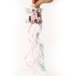 Resim Lukky Unicorn Klipsli Mavi/Pembe Saç Tokası 35 Cm 