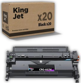 Resim Kingjet Canon Uyumlu Crg-057h Yüksek Kapasiteli 20'li Paket Çipli Uyumlu Toneri Mf451 Uyumlu 