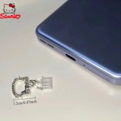 Resim Sanrio sevimli Taşlı kt kedi cep telefonu delik evrensel toz tıkaç blok baş tipi-c cep telefonu kolye küçük aksesuarlar 