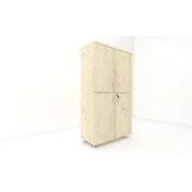 Resim Modüler Dünyası 4 Kapaklı Kitaplık Dosya Dolabı Meşe - 80X38X153 