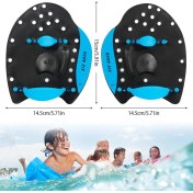 Resim Pengfushop5 Mavi Stil Yetişkin Çocuklar Profesyonel Yüzme Kürekler Kuşaklar Düzeltme El Yüzgeçleri Palet Palm Parmak Perdeli Eldiven Kürek Su Sporları (Yurt Dışından) 